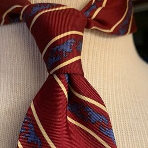 FROGS BY PEACE FROGS STRIPED 100% SILK NECKTIE